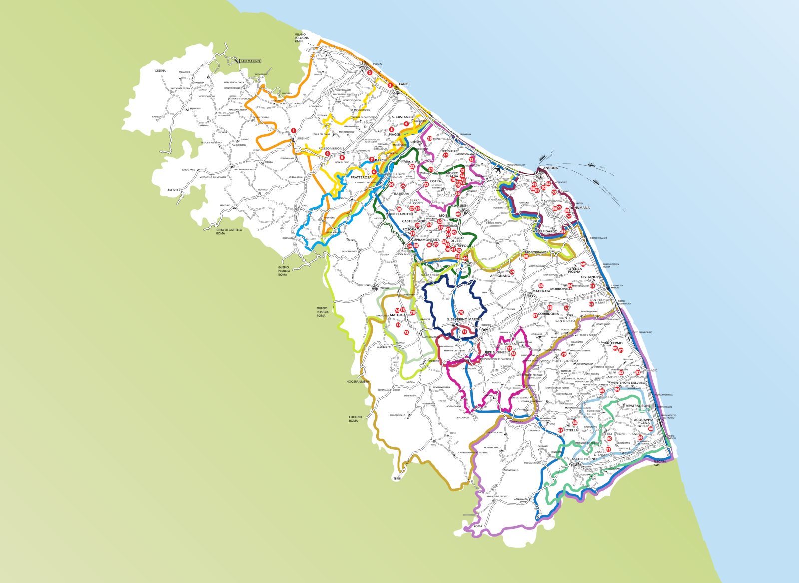 Mappa Soci Movimento Turismo del Vino Marche